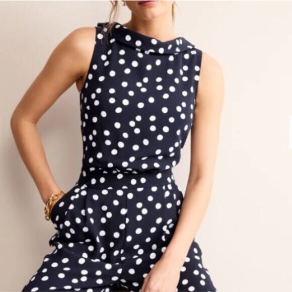 Boden Clarissa Polka Dot Jumpsuit - Size 16 - Picture 7 of 16